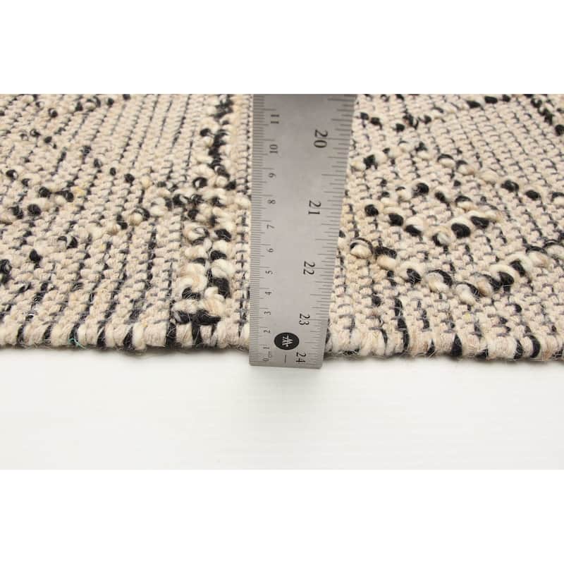 ECARPETGALLERY Braid weave Sienna Brown Wool Rug - 6'3 x 8'11