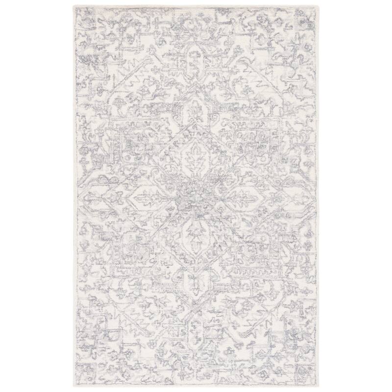 SAFAVIEH Handmade Metro Dimitrinka Modern Wool Rug - 6' Square - Beige/Grey