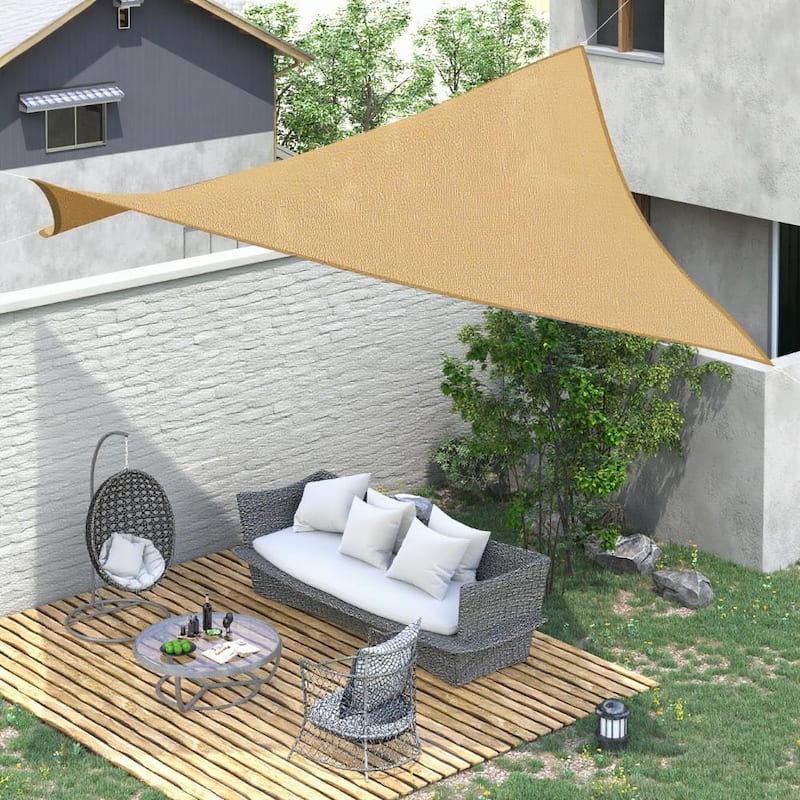 GDFStudio Outdoor Solara Polyethylene Sun Shade Sail with Cooling Effect