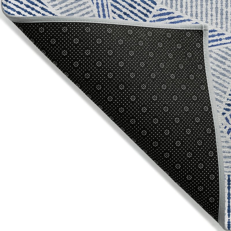 Machine Washable Indoor/ Outdoor Chantille Mosaic Geometric Rug