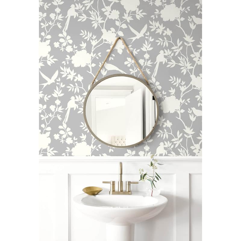 Luxe Haven Mono Toile Peel and Stick Wallpaper