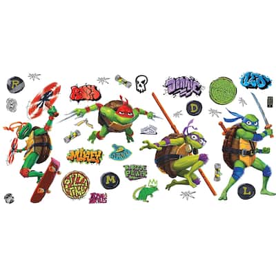 Teenage Mutant Ninja Turtles Mutant Mayhem Group Giant Peel & Stick Wall Decals