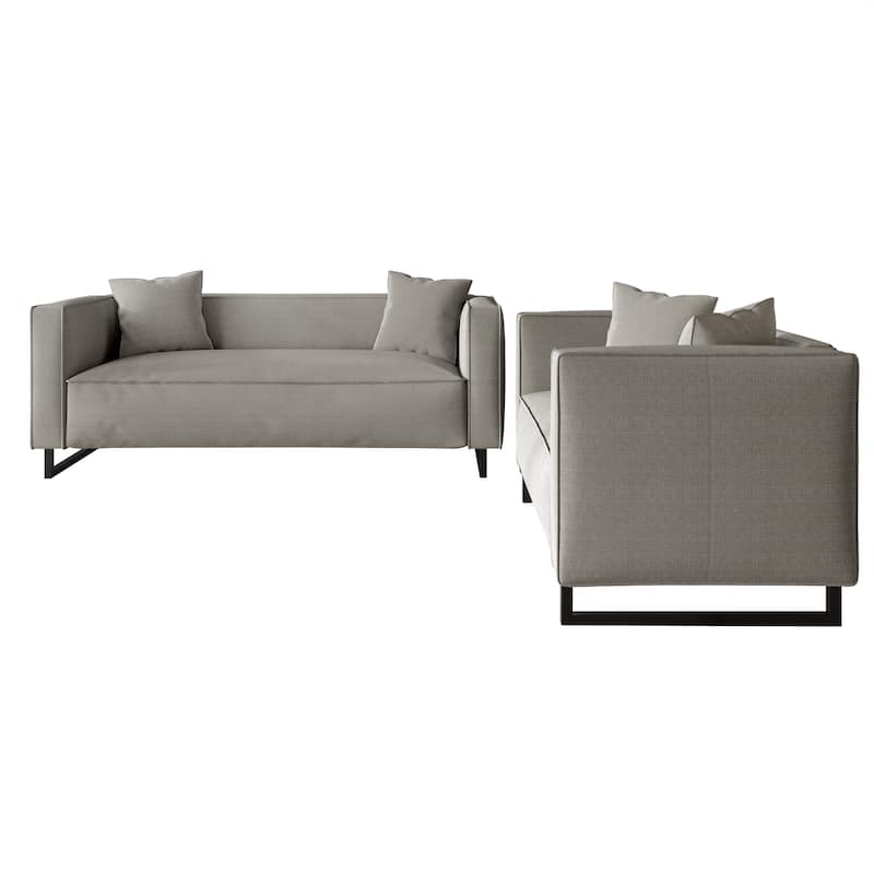 CraftPorch Mid Century Modern 2- Pieces Upholstered Living Room Set