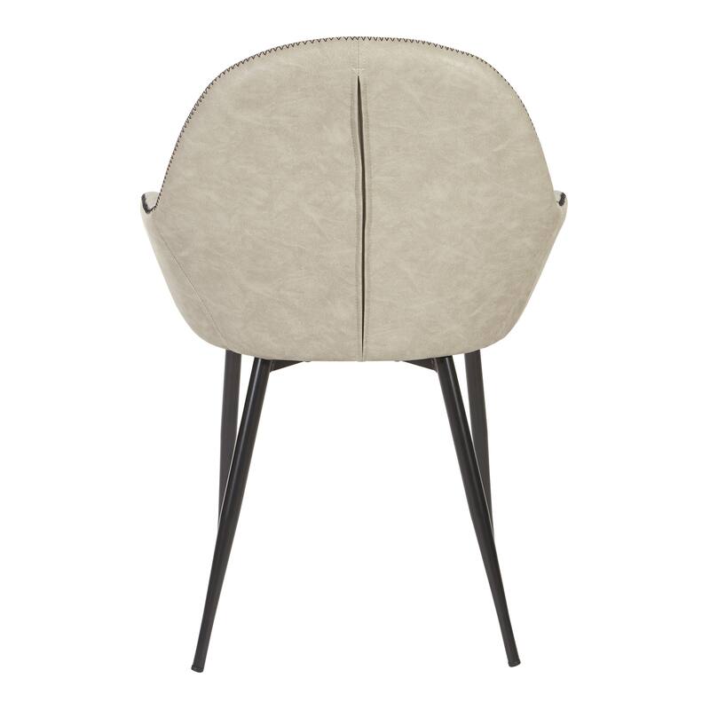 Porch & Den Poehler Faux Leather Mid-century Accent Chair