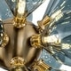 preview thumbnail 8 of 56, 18-Light Cluster Blue Glass Bubble Chandelier - 25in Wide Gold