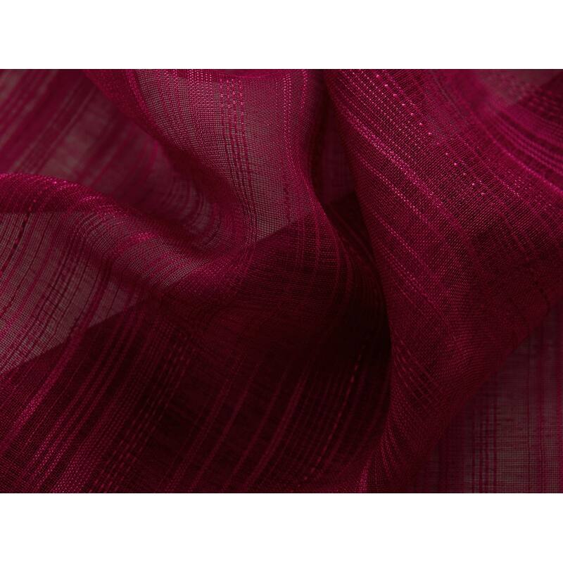 Erica Striped Doily Single Grommet Curtain Panel - (1x) 54 x 90 in. - (1x) 54 x 90 in.