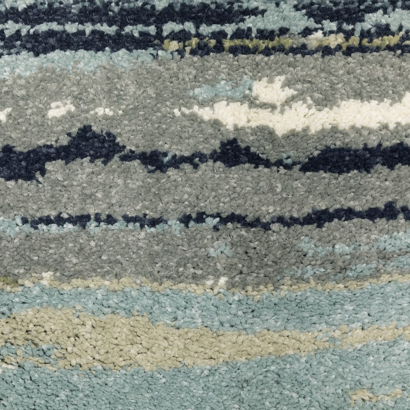 Style Haven Salinas Modern Abstract Blue/ Green Indoor Area Rug