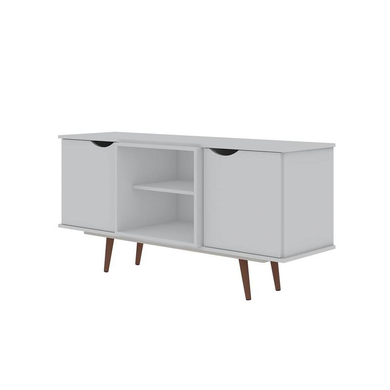 Hampton Mid Century Modern Wood 53.54 Media Cabinet Console