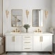 preview thumbnail 12 of 12, Modern Gold 1-Light LED Wall Sconce Contemporary Bathroom Vanity Light - W4.9"xD2.8"xH24.4"
