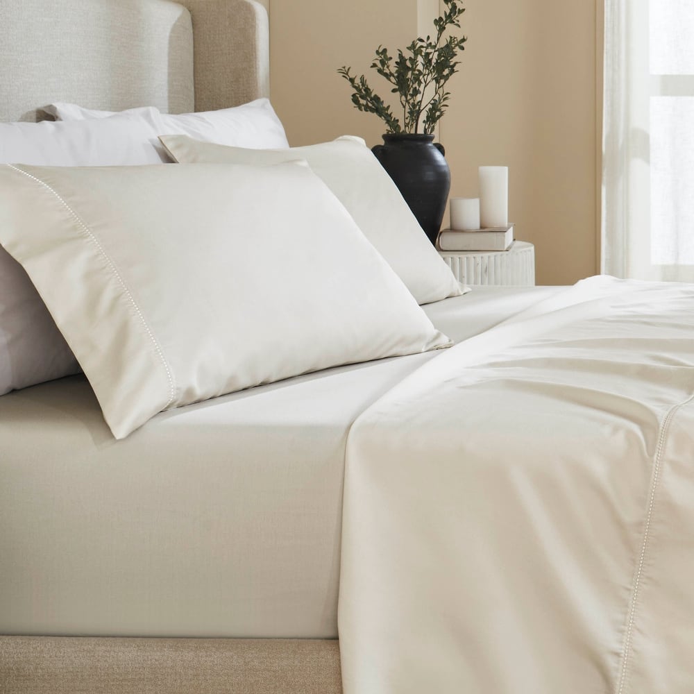 Superior Pandora Cotton Blend Embroidered 600 Thread Count Sheet Set