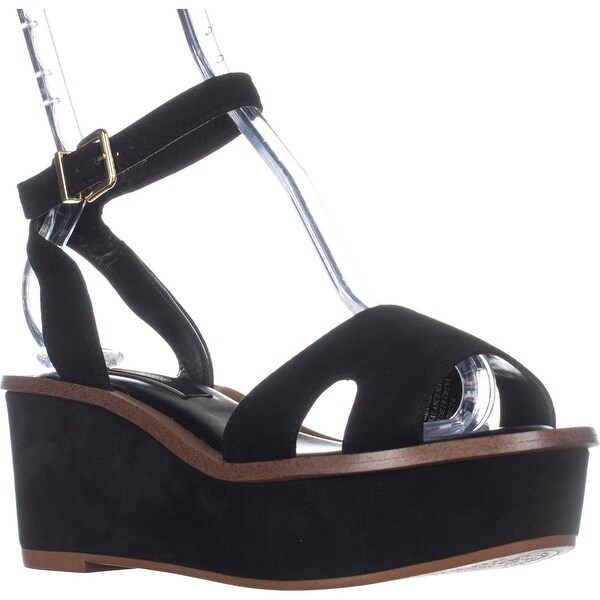 Kensie Tray Platform Ankle Strap Sandals, Black