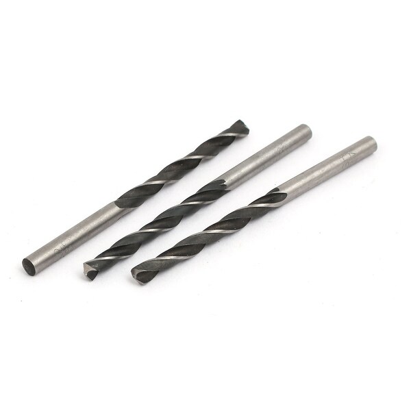 4.2mm Dia 73mm Length HSS 9341 Round Shank Twist Drill Bit Drilling Tool 3pcs