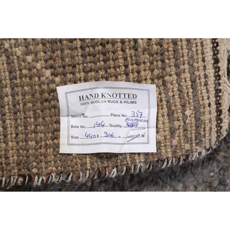 Trellis Modern Moroccan Wool Area Rug Hand-knotted Living Room Carpet - 9'11" x 14'6"