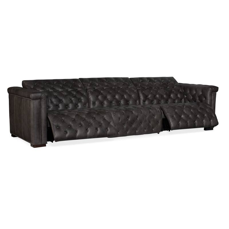 Savion Grandier Power Recliner Sofa w/ Power Headrest - 124"W x 30"H x 43"D