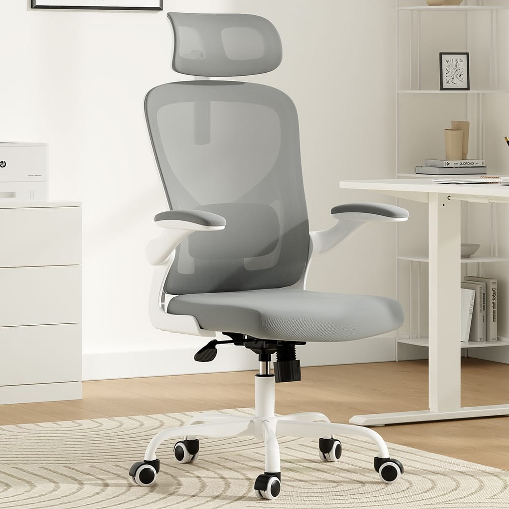 Ergonomic Office Chair With Headrest,High Back Computer Chair With Armrests And Adjustable Lumbar Support