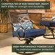 preview thumbnail 4 of 15, Hanover Montclair 7-Piece Dining Set in Navy Blue with 6 Swivel Rockers
