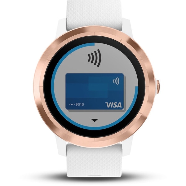 garmin vivoactive 3 white with rose gold hardware gps smartwatch