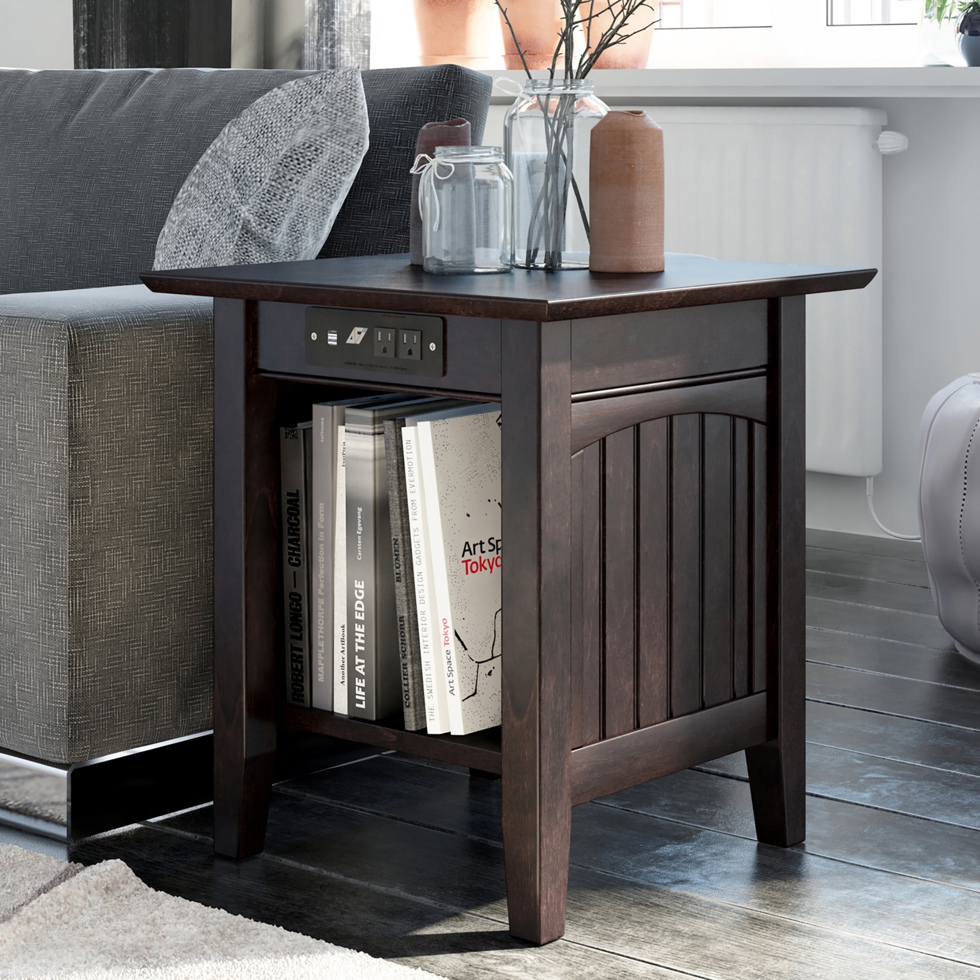 AFI Nantucket End Table with Built-in Charger