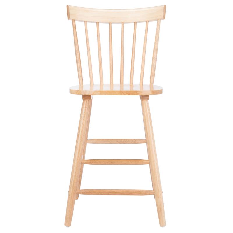 SAFAVIEH Biddie 24-inch Spindle Farmhouse Counter Stool (Set of 2) - 20" W x 21" D x 39" H - 20"W x 21"D x 39"H