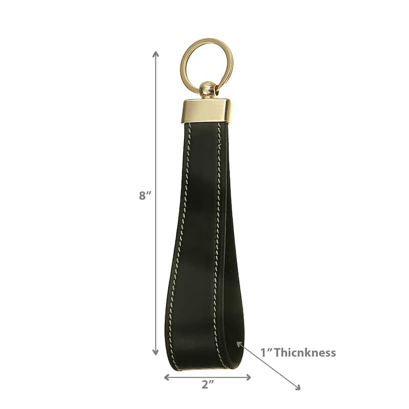 Genuine Leather Key Chain Black