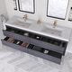 preview thumbnail 10 of 191, Wood Wall-Mounted Bathroom Vanity with Sink and Soft Close Drawers