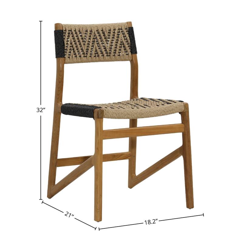Lilith Teak Upholstered Dining Chair