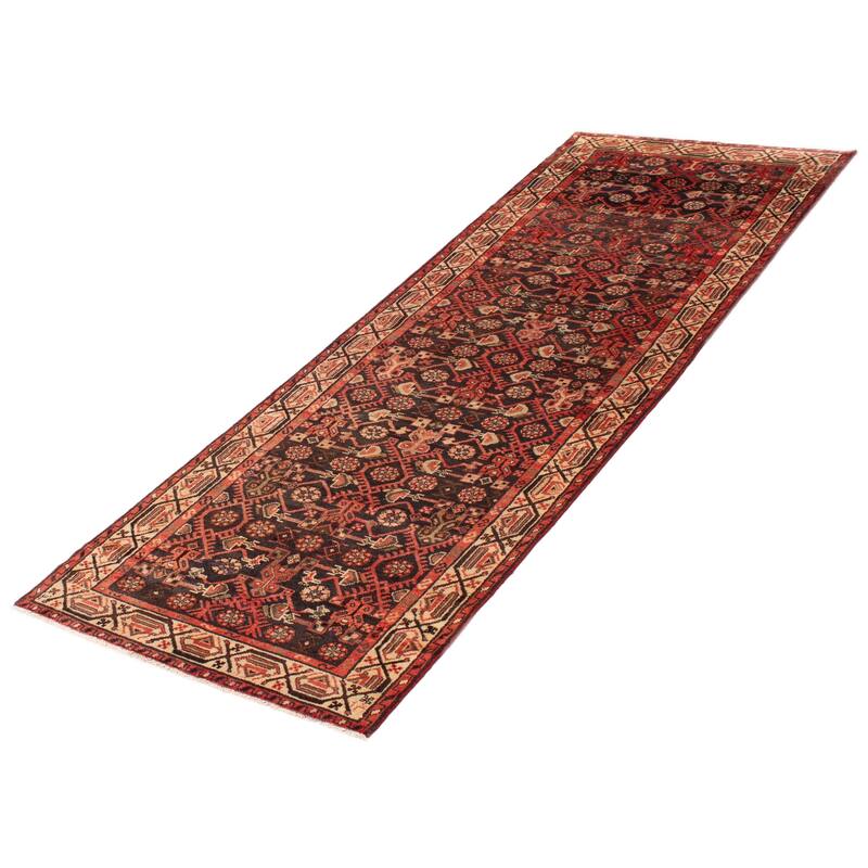 ECARPETGALLERY Hand-knotted Andelz Navy Wool Rug - 3'8 x 11'2