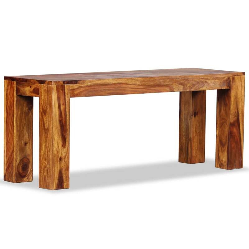 vidaXL Bench Acacia Honey Brown Solid Acacia Wood Medium Durable - 43.3" x 13.8" x 17.7"