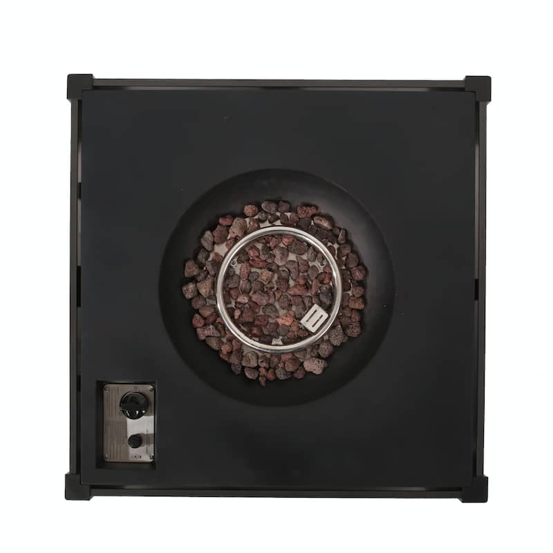 31" Outdoor WPC Base Square Propane Fire Pit - 40,000 BTU