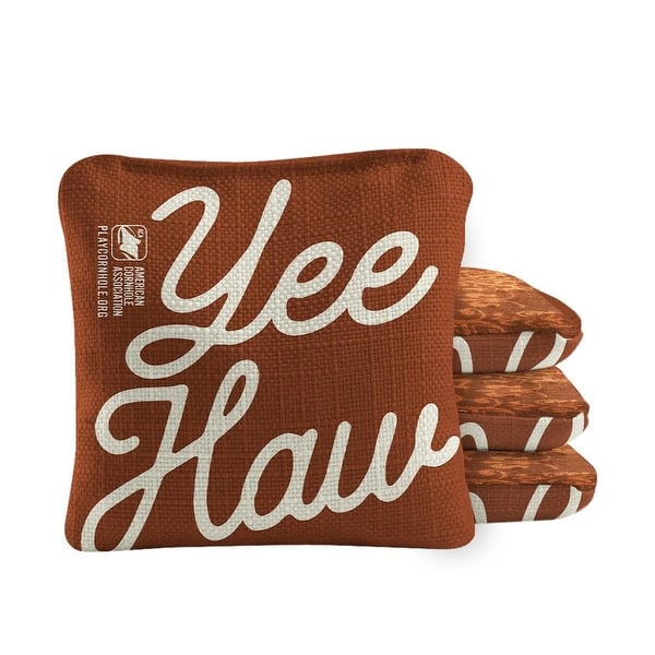 slide 2 of 4, Yee Haw Orange Dual Sided Cornhole Bags