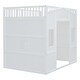 preview thumbnail 15 of 14, White Full Size Solid Wood House Loft Bed With Ladder and Wardrobe for Kids, Boys and Girls, Bedroom
