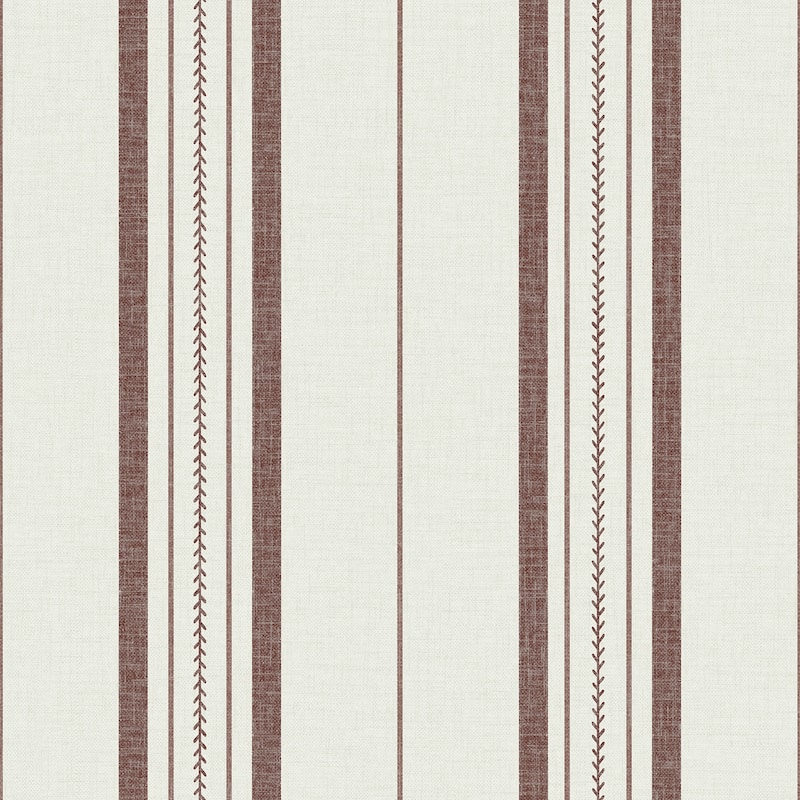 NuWallpaper Brownstone Boys Townhouse Stripe Maroon Peel and Stick Wallpaper - N/A