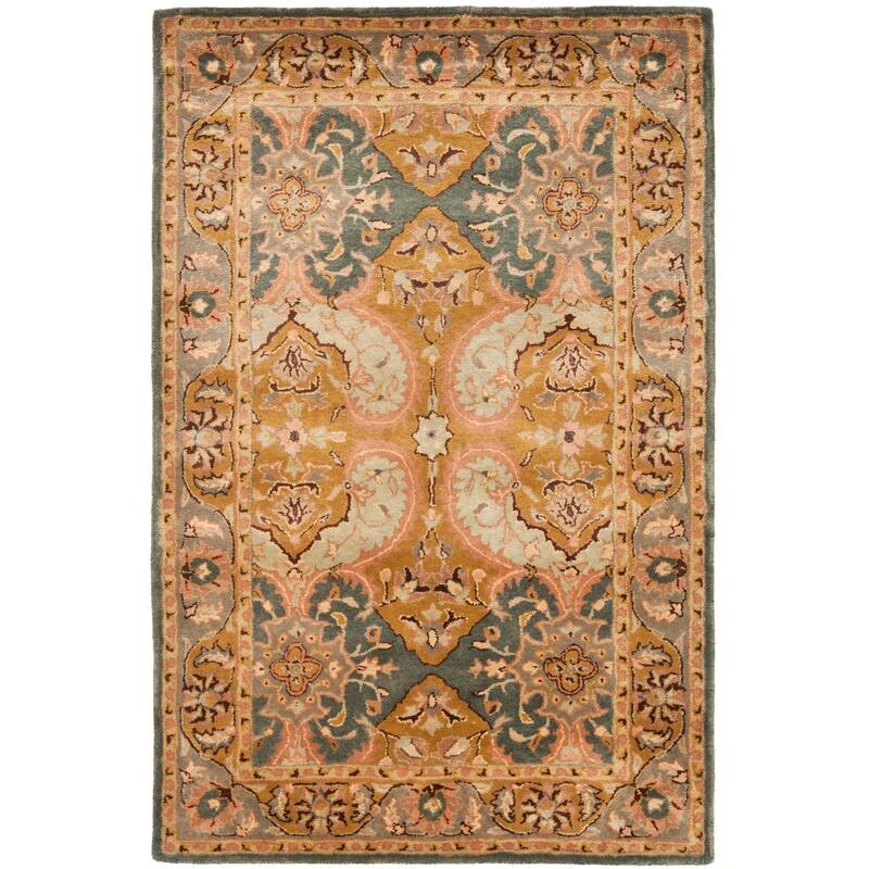 SAFAVIEH Handmade Imperial Clodomira Traditional Oriental Wool Rug - 5' x 8' - Gold/Green