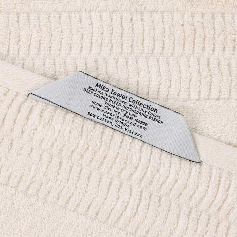 Superior Mika Smart Twist Viscose Cotton Blend Face Towels Washcloths, Set of 12