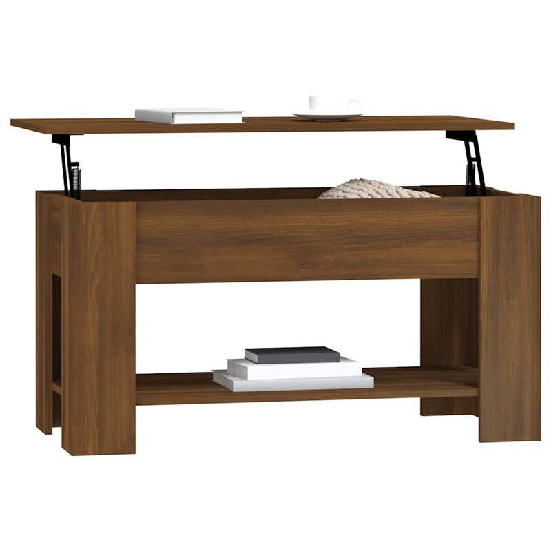 vidaXL Coffee Table Lift Top End Table Accent Side Sofa Table Engineered Wood - 39.8" x 19.3" x 20.5"