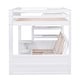 preview thumbnail 33 of 34, Full Over Full/Futon Bunk Bed with Storage Staircase and Drawers, Kids Wood Convertible Bunk Bed Frame with Bedside Table