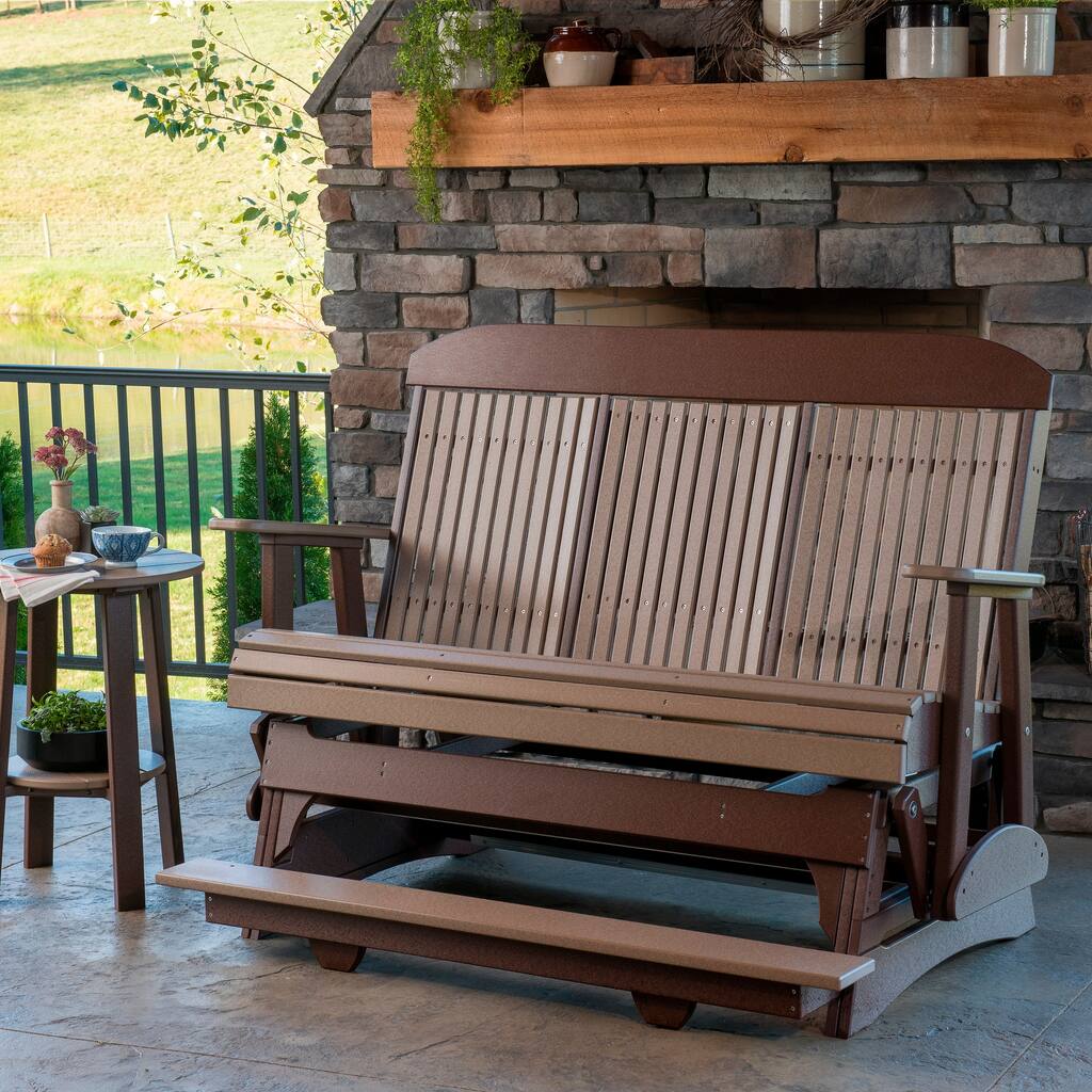 Outdoor All-Weather Poly Lumber Classic Balcony Glider