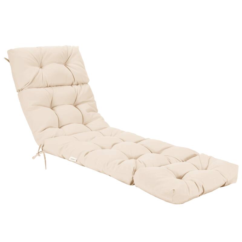 Gymax 4PCS Lounge Chair Cushion 73 x 22 Inch High Back Recliner