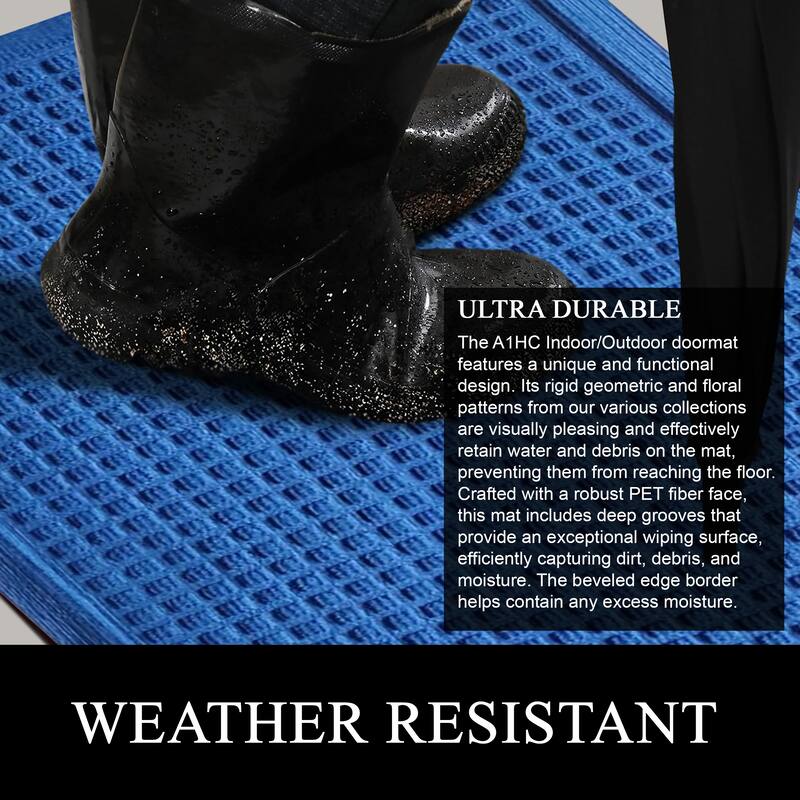 A1HC New All Weather Superior Dirt and Moisture Absorbing Polypropylene Door Mat with Non-Slip Backing for Inside Outside Use