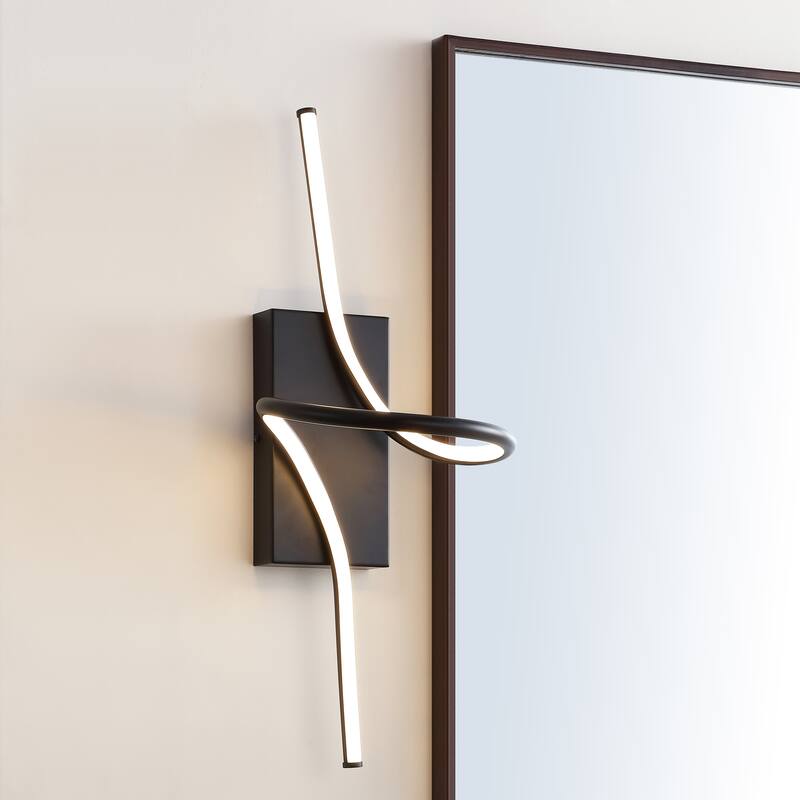 Crucis Minimalist Metal Integrated LED Vanity Light Sconce, by JONATHAN Y