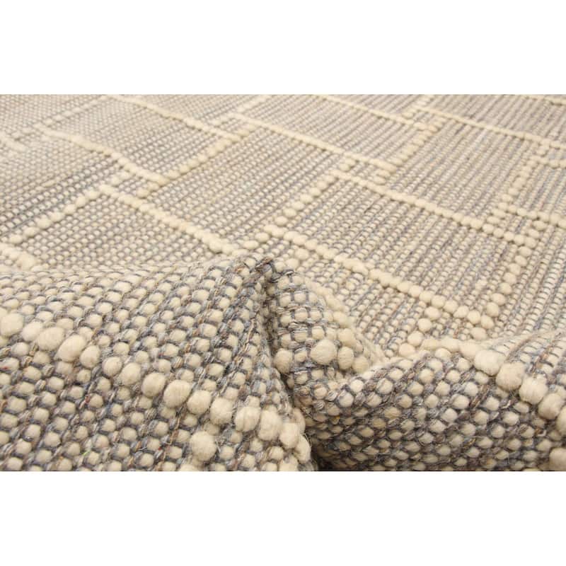 ECARPETGALLERY Braid weave Sienna Cream Wool Rug - 5'0 x 7'11