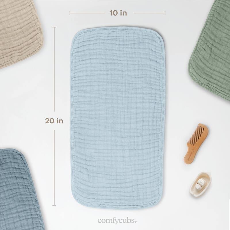 Muslin Burp Cloths for Babies by Comfy Cubs