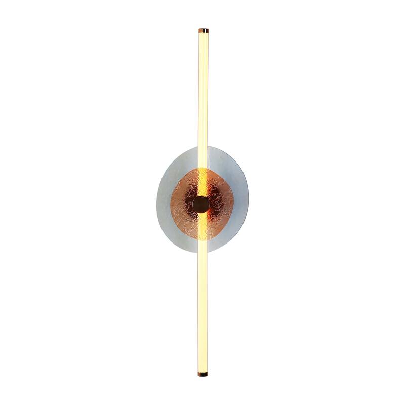 Golden Lighting 3882-39-RG BL Colorella 2 Light 5" Wide Bath Bar - Rose Gold / Hammered Blue / Orange Water