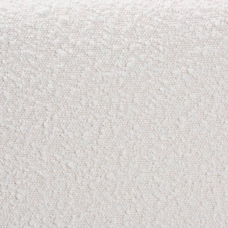 Helios Boucle Dining Chair - Modern Armless Upholstered Accent Chair, Soft White, Minimalist Design