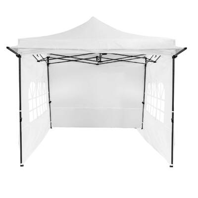Costway 10 x 10 FT Pop up Canopy Tent with Sidewalls & Awning, Wheeled - See Details
