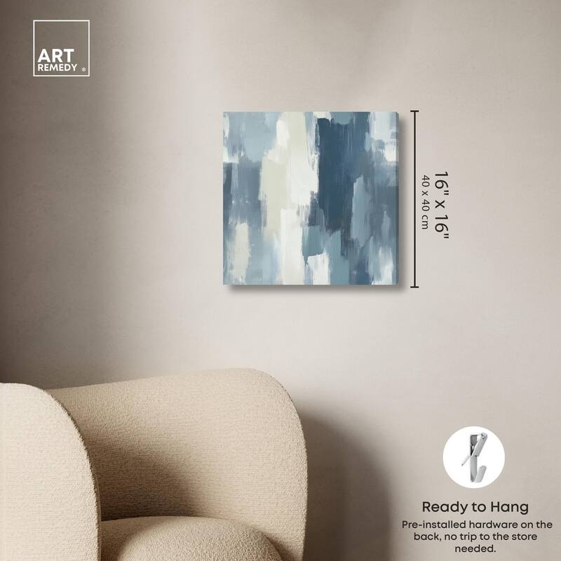 Blue Union Canvas by Art Remedy, Gallery Wrapped