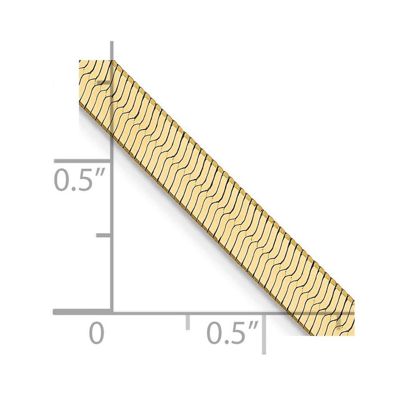 Curata 14k Yellow Gold Solid Polished 4.0mm Silky Herringbone Chain Bracelet
