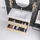 preview thumbnail 103 of 191, Wood Wall-Mounted Bathroom Vanity with Sink and Soft Close Drawers
