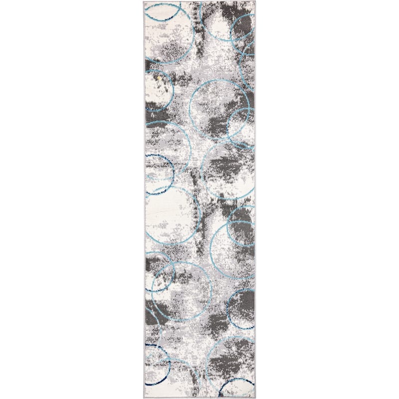 World Rug Gallery Distressed Modern Abstract Area Rug