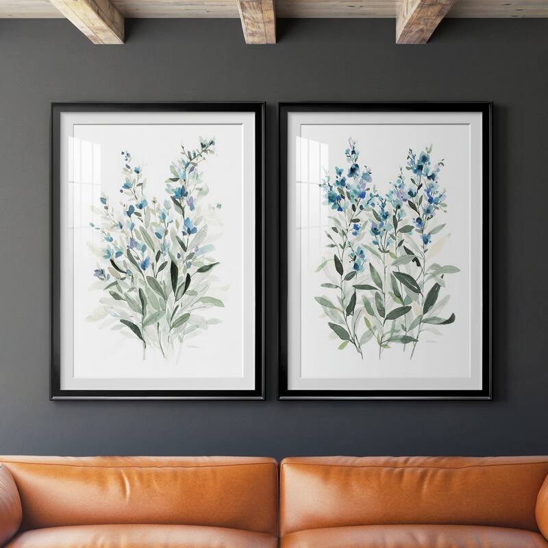 Delicate Blue Botanical I Premium Framed Print - Ready to Hang